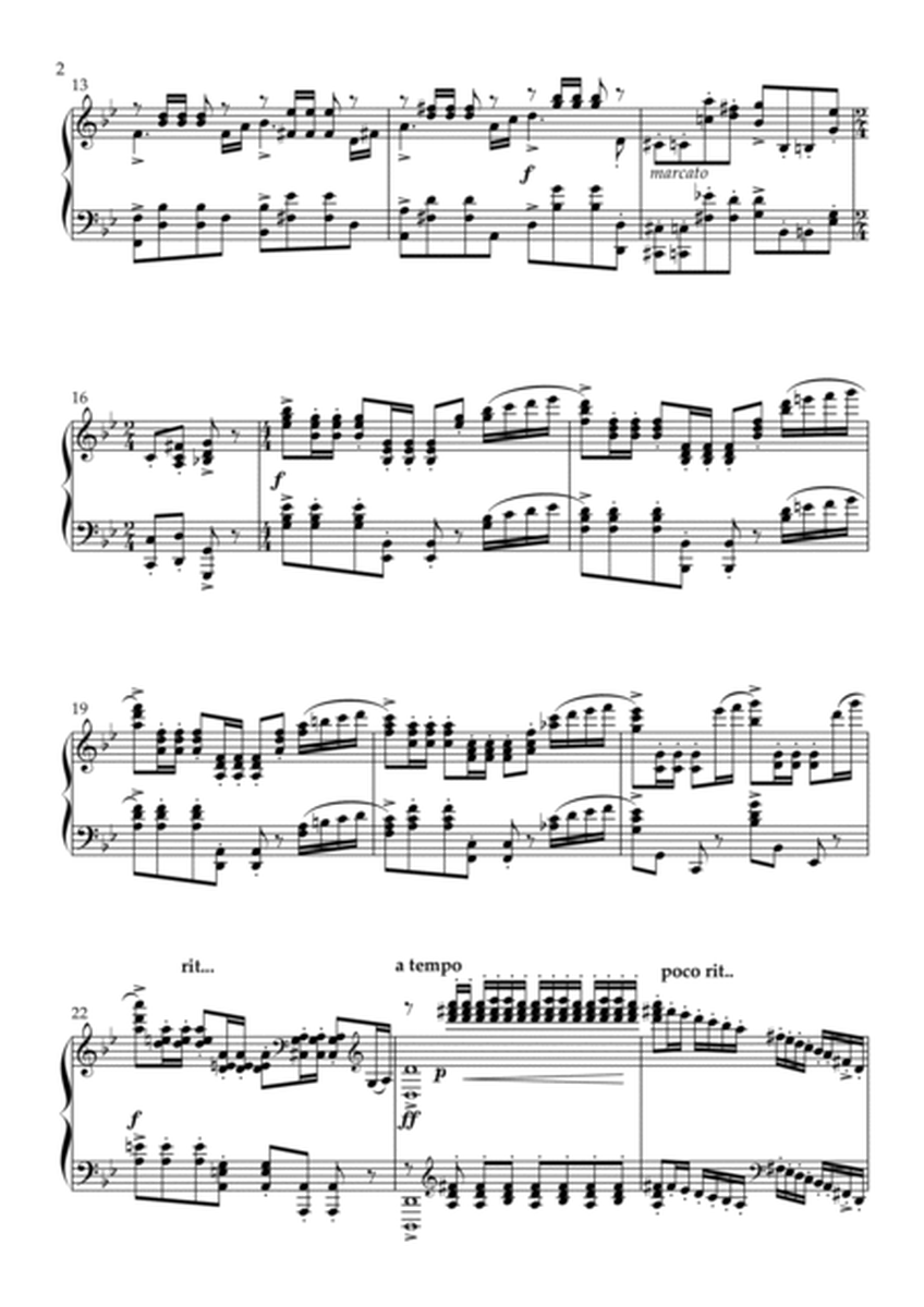 "Prelude in G minor" op 23 no 5-Rachmaninoff- Piano solo- simplified version image number null