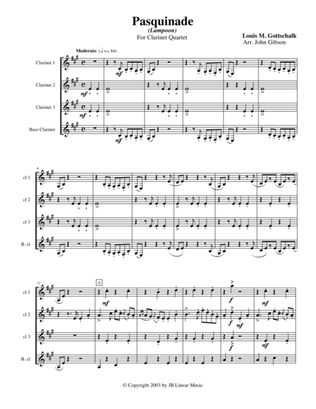 Pasquinade for Clarinet Quartet