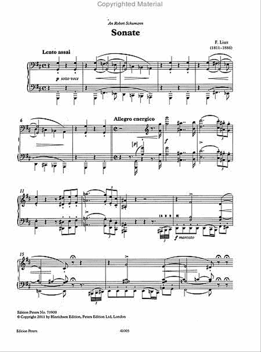 Piano Sonata in B minor Piano Solo scores gallery preview page 2