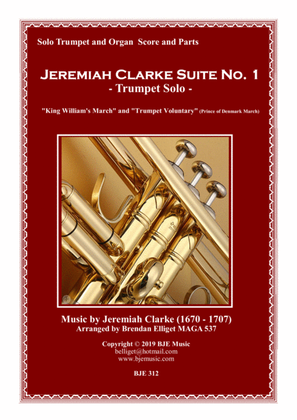 Jeremiah Clarke Suite No. 1 - Solo Trumpet and Organ Score and Parts PDF