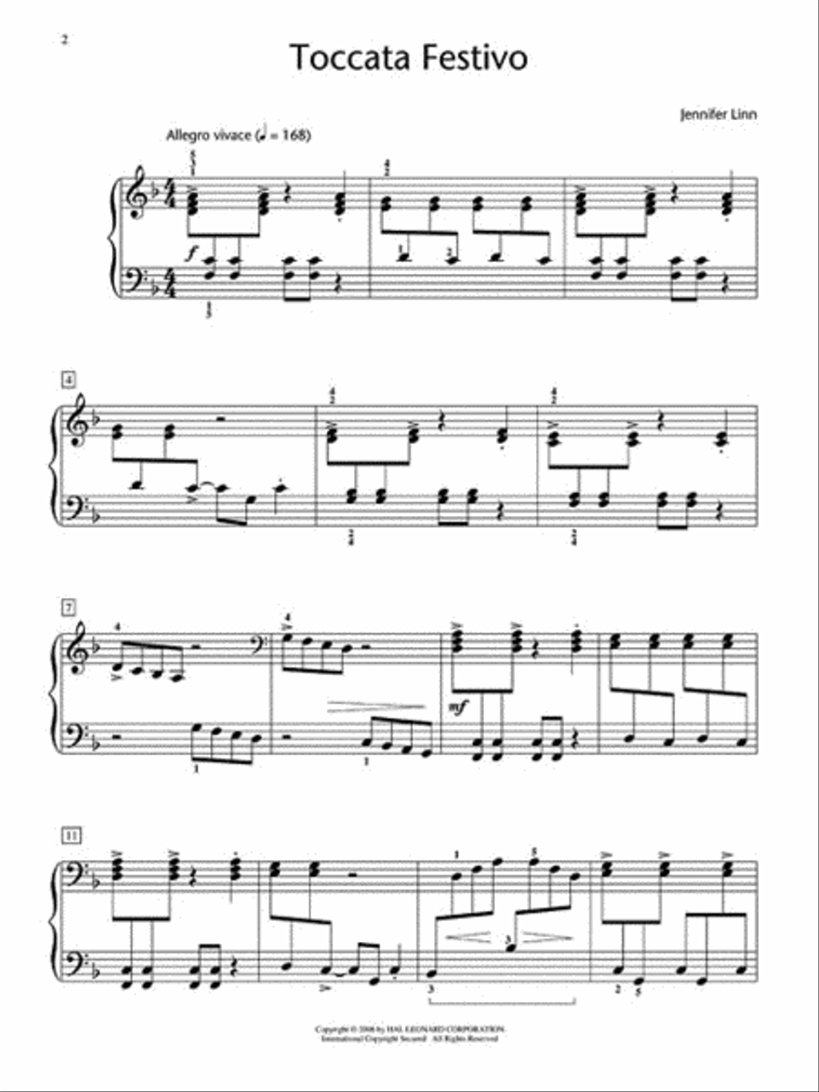 Toccata Festivo Piano Method scores gallery preview page 2