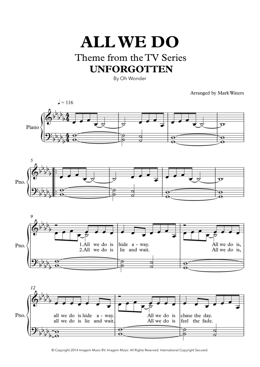 All We Do Voice scores gallery preview page 1