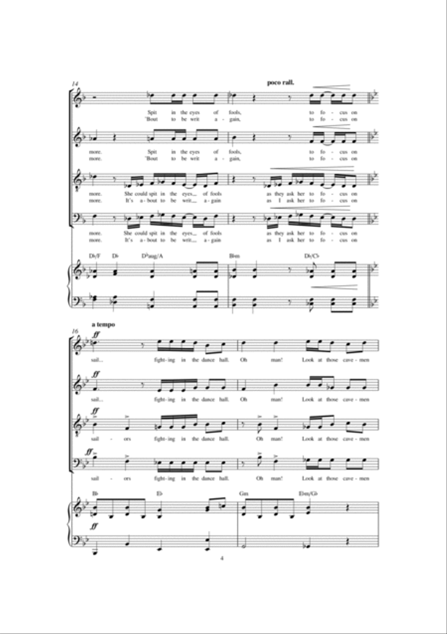 Life On Mars? (arr. Barrie Carson Turner) 4-Part scores gallery preview page 4