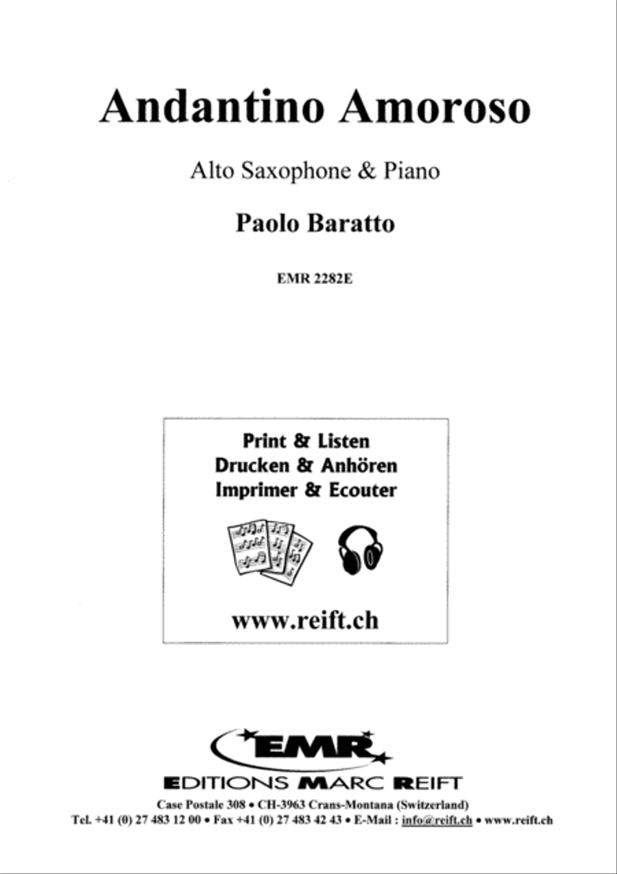 Andantino Amoroso Alto Saxophone scores gallery preview page 2