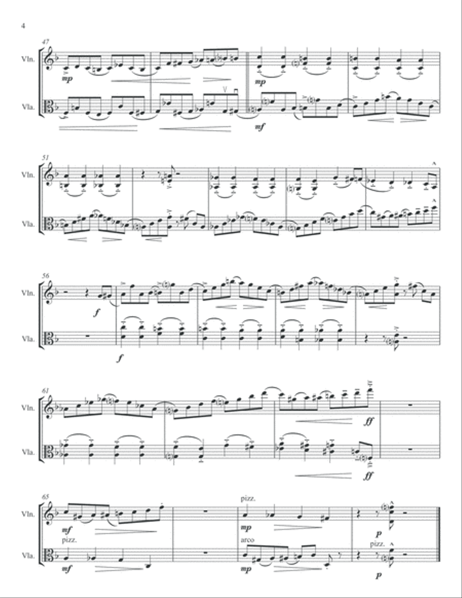 Bebop for Beagles - jazzy duets for Violin and Viola String Duet scores gallery preview page 5