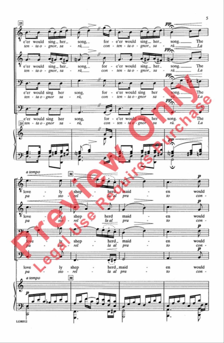 La Pastorella La Pastorella Men's Choir scores gallery preview page 5