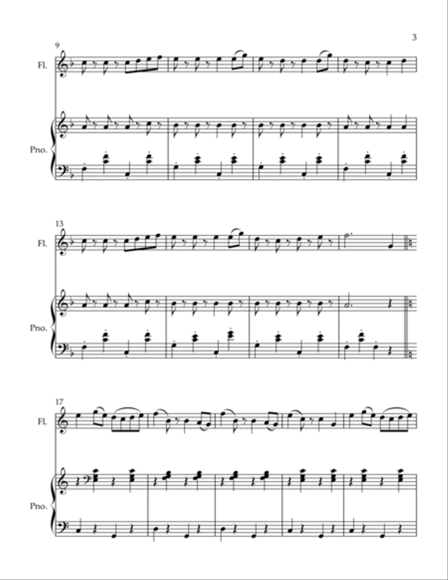 Au Revoir Flute Solo scores gallery preview page 3