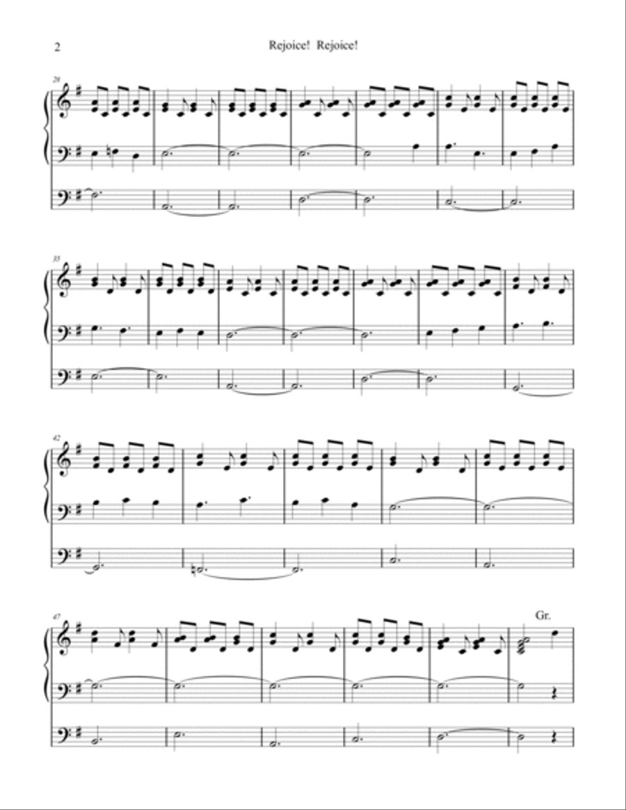 Rejoice! Rejoice! (Veni Emmanuel) organ work by Phil Lehenbauer Organ Solo scores gallery preview page 3