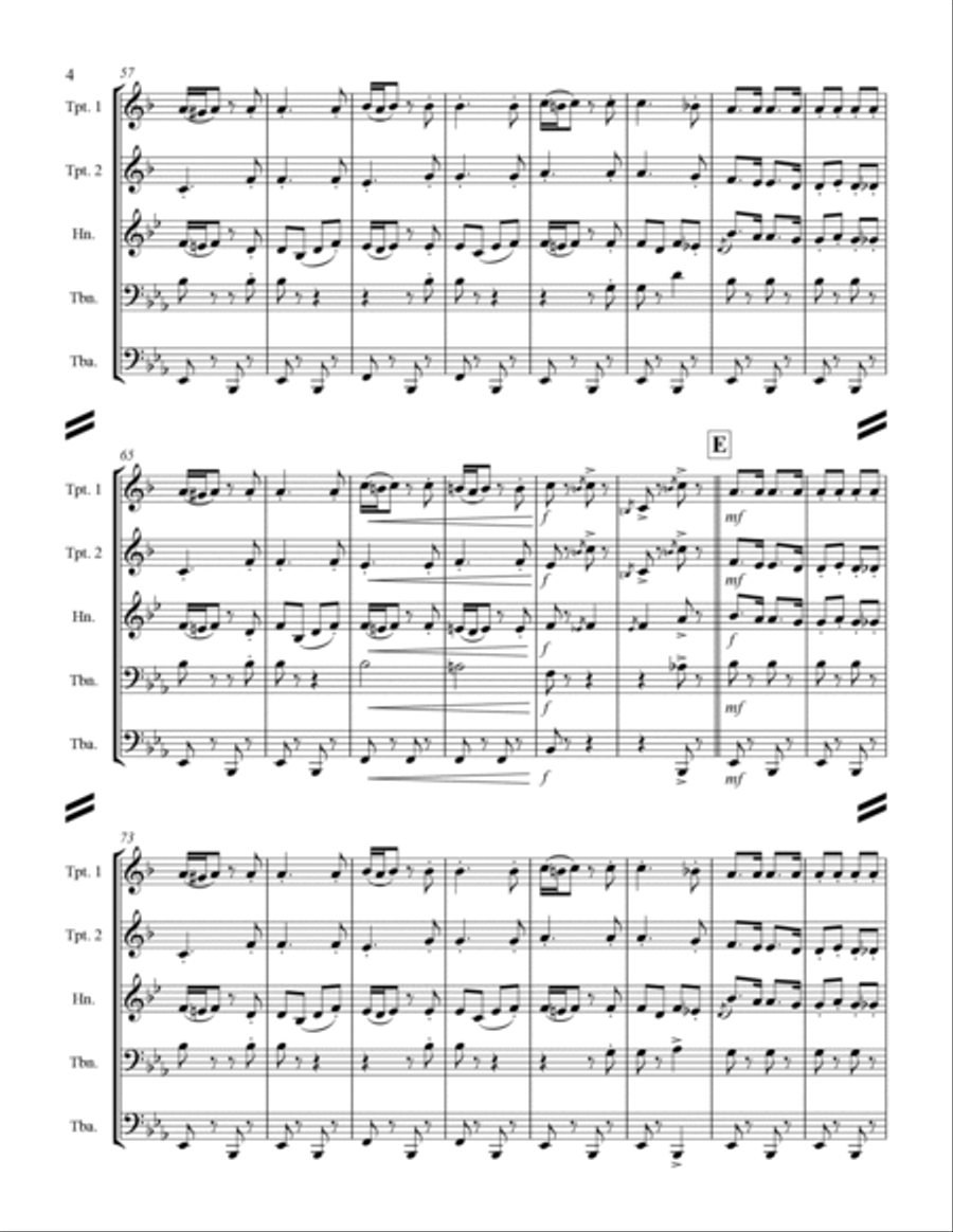 March - El Capitan (for Brass Quintet) Brass Quintet scores gallery preview page 5