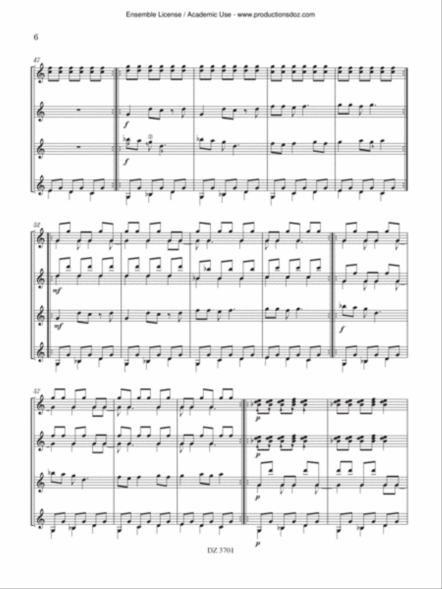 Flamenco Inspiration - Malagueña Guitar Ensemble scores gallery preview page 6
