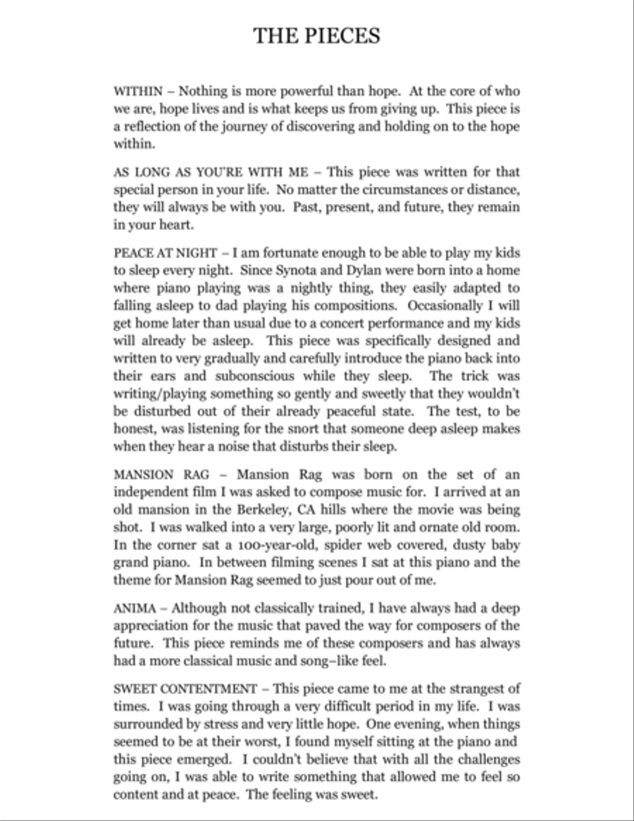 Justin Levitt Piano Solos - Within (Vol. I) Piano Solo scores gallery preview page 5