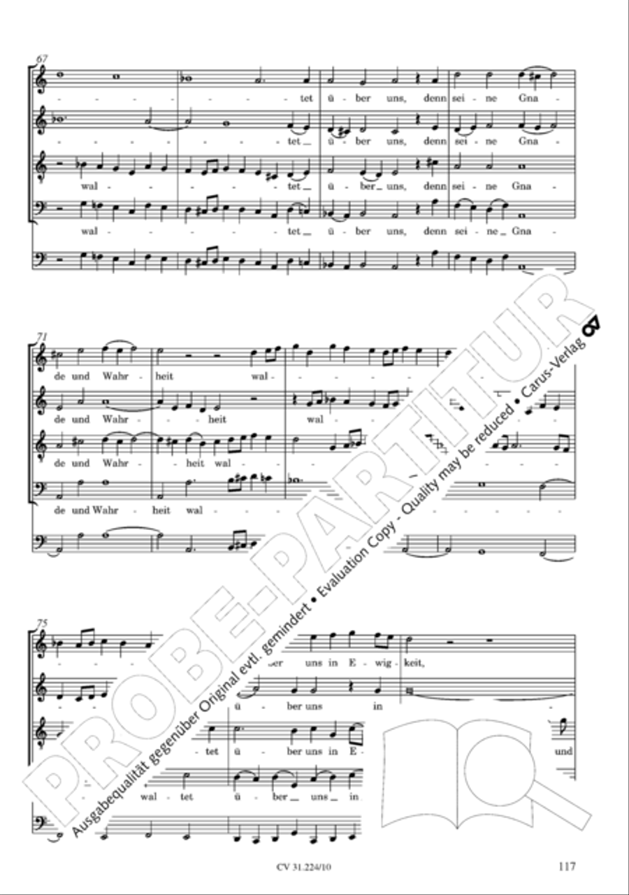 The complete motets (without Bc) Choir scores gallery preview page 124
