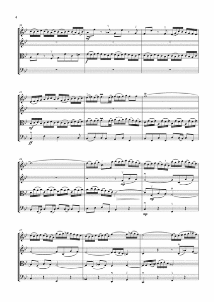 Fugue in G minor (Little Organ Fugue) (BWV 578) by JS Bach - arranged for String Quartet image number null