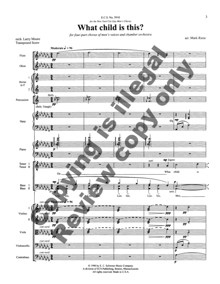 Christmas Trilogy: 2. What Child Is This? (Full Score)