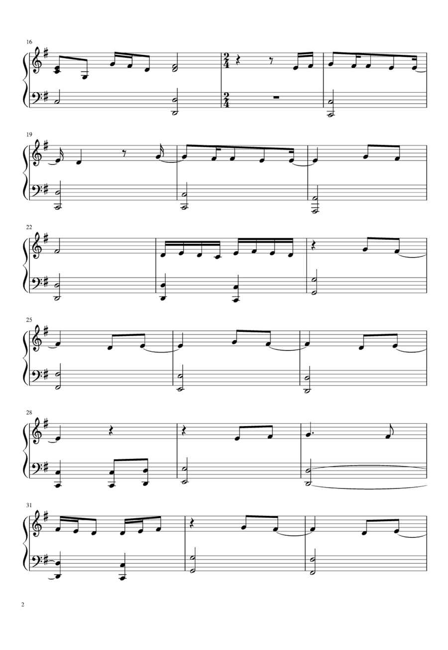 Carrie Easy Piano scores gallery preview page 2