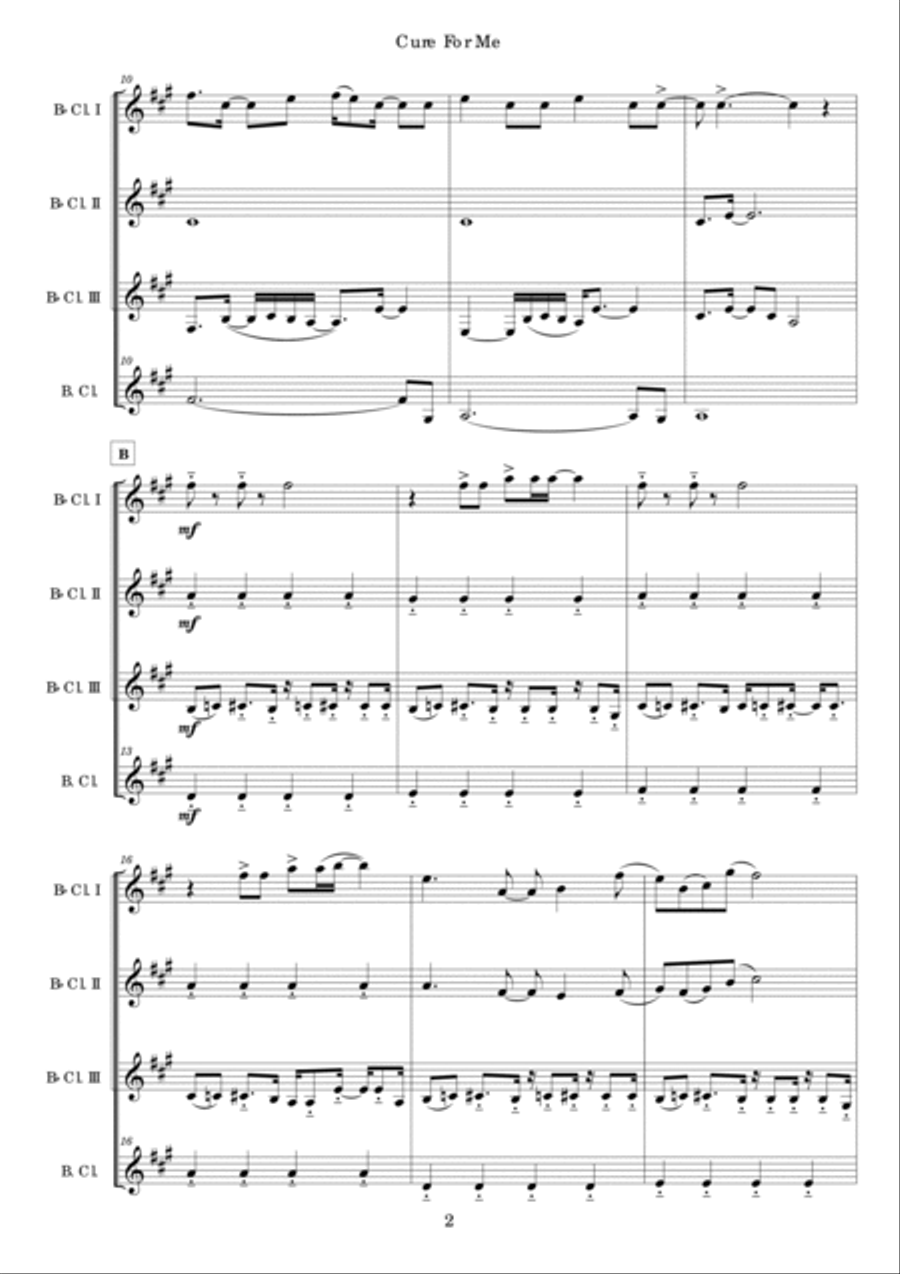Cure For Me Woodwind Ensemble scores gallery preview page 3