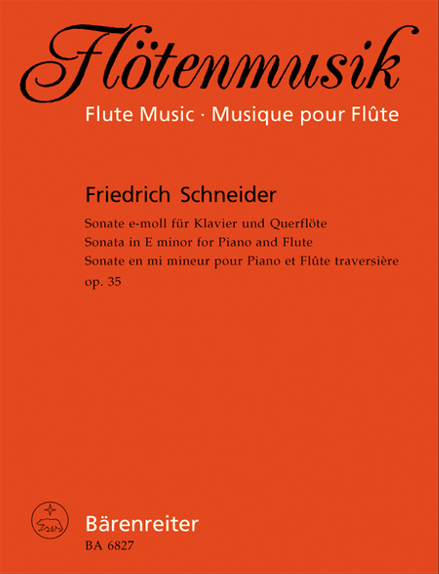 Sonata for Flute and Piano in E minor, op. 35 Flute Solo scores gallery preview page 1