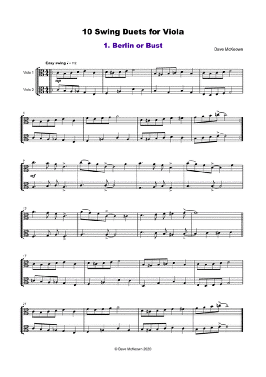 10 Swing Duets for Viola image number null