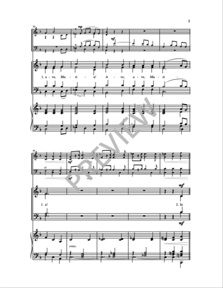 Immaculate Mary 4-Part scores gallery preview page 10