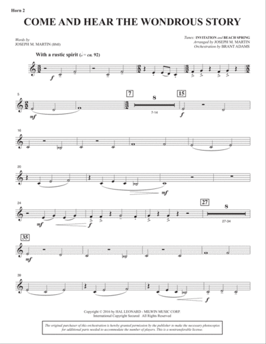 Sacred Places - F Horn 2 Choir scores gallery preview page 4