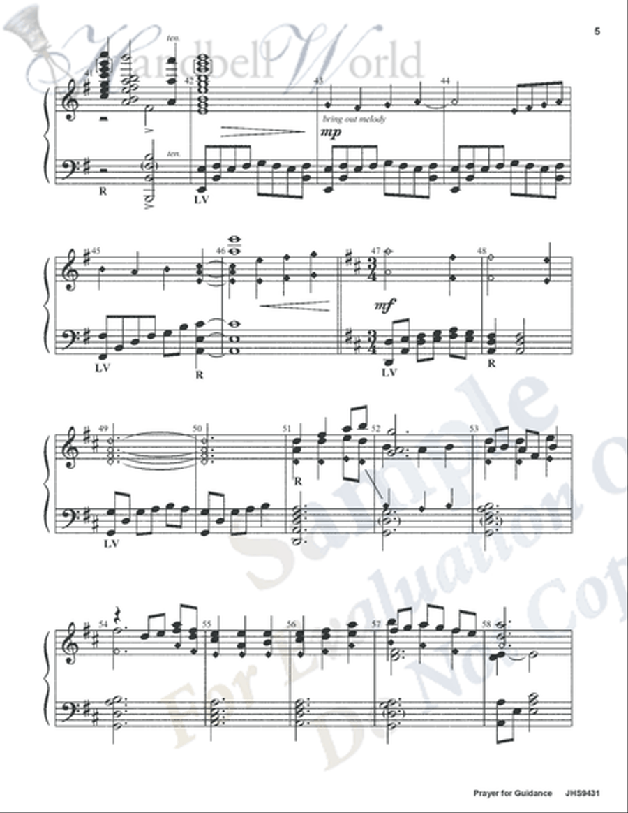 Prayer for Guidance 5-Octaves scores gallery preview page 4