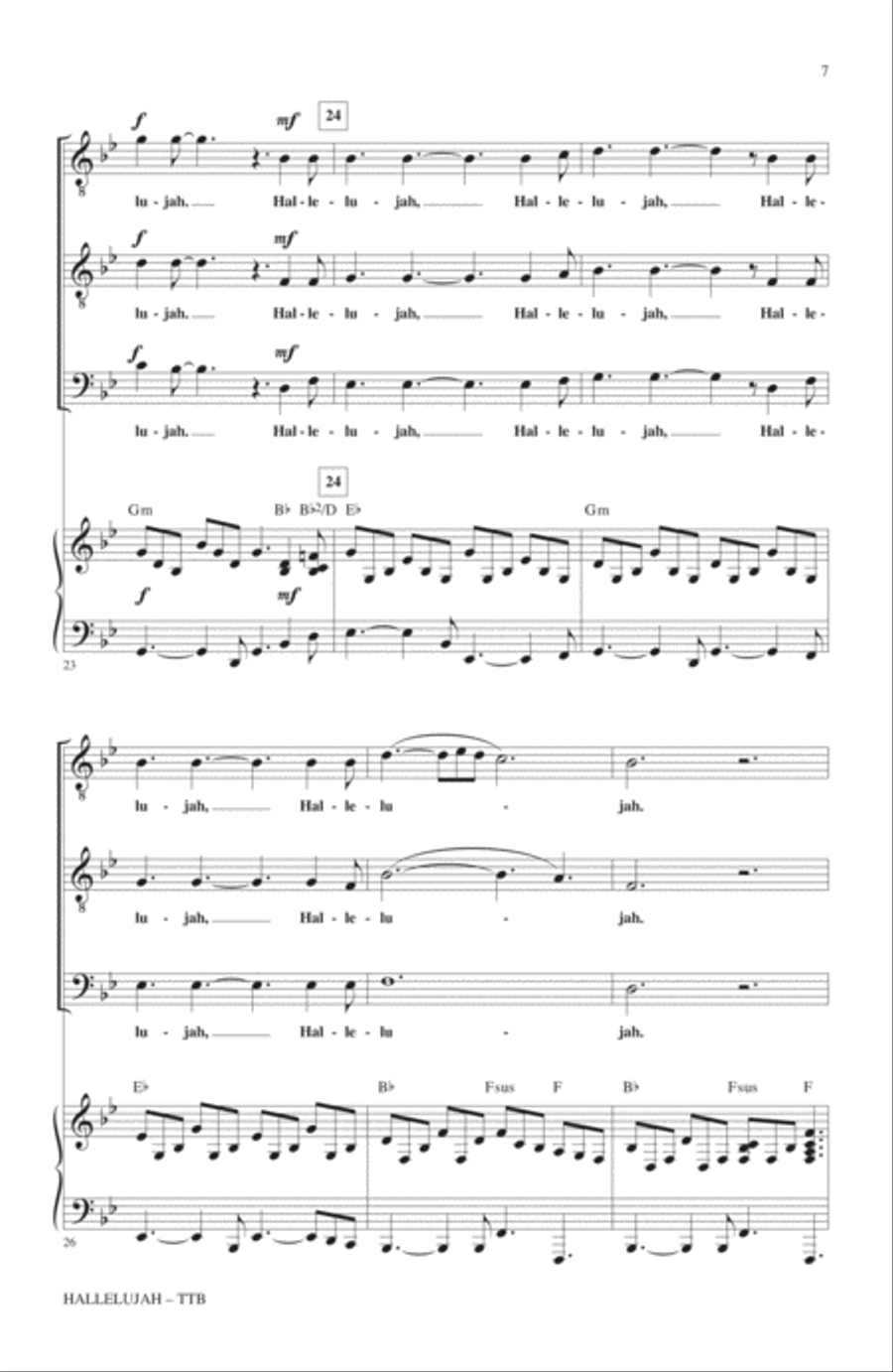 Hallelujah (arr. Roger Emerson) TTB scores gallery preview page 6