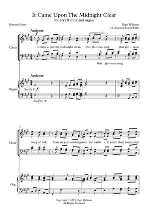 It Came Upon The Midnight Clear, for SATB Choir and Organ