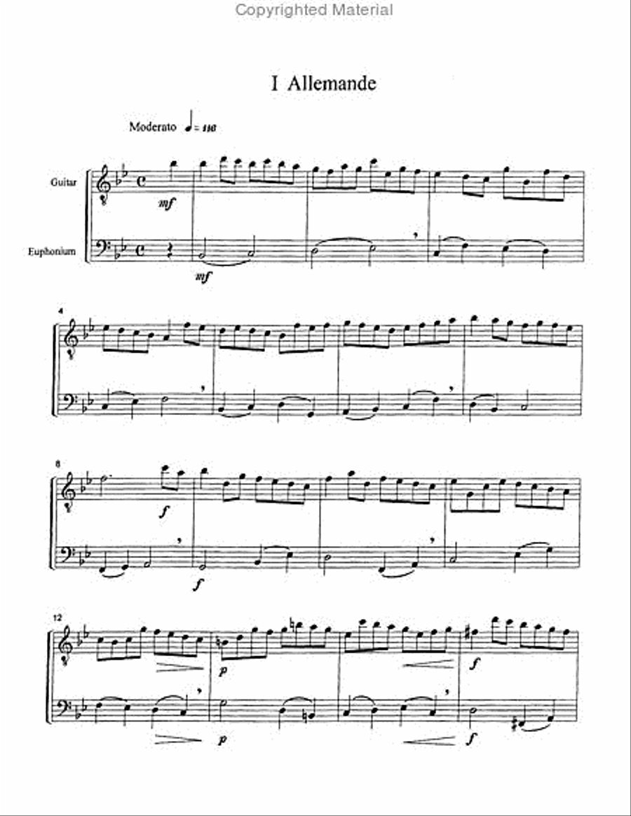 Suite for Euphonium and Electric Guitar Euphonium scores gallery preview page 3