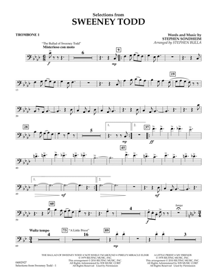 Selections from Sweeney Todd (arr. Stephen Bulla) - Trombone 1
