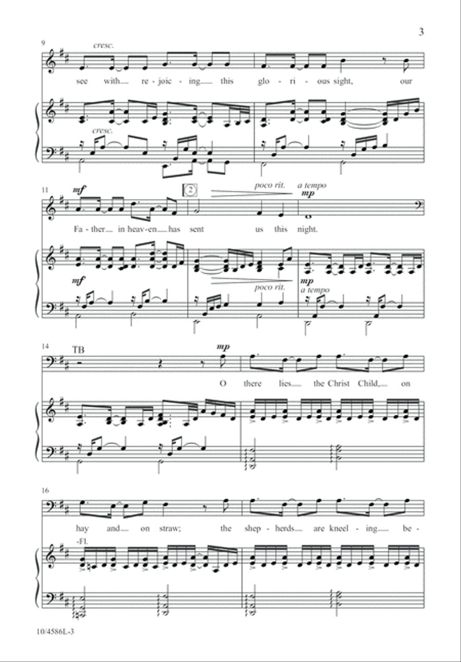 O Come, Little Children 4-Part scores gallery preview page 4