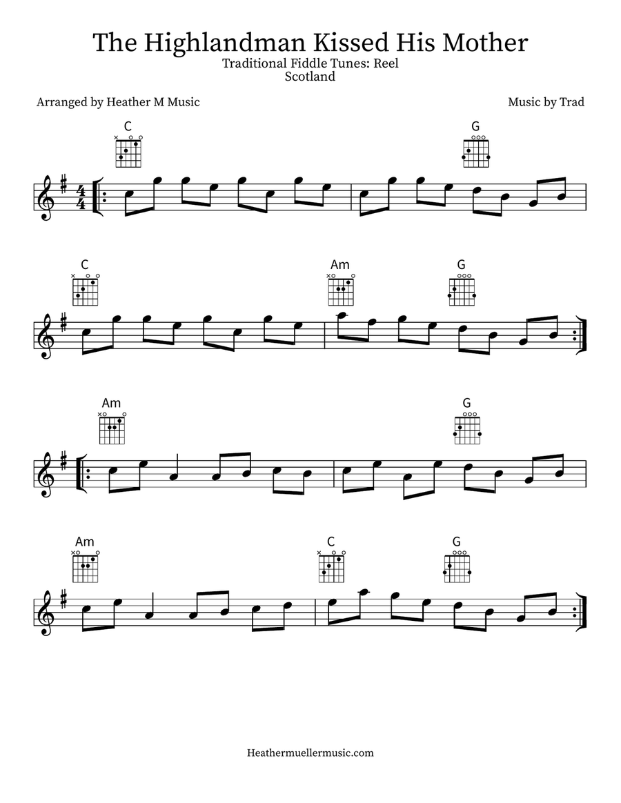 The Highlandman Kissed His Mother Violin scores gallery preview page 3