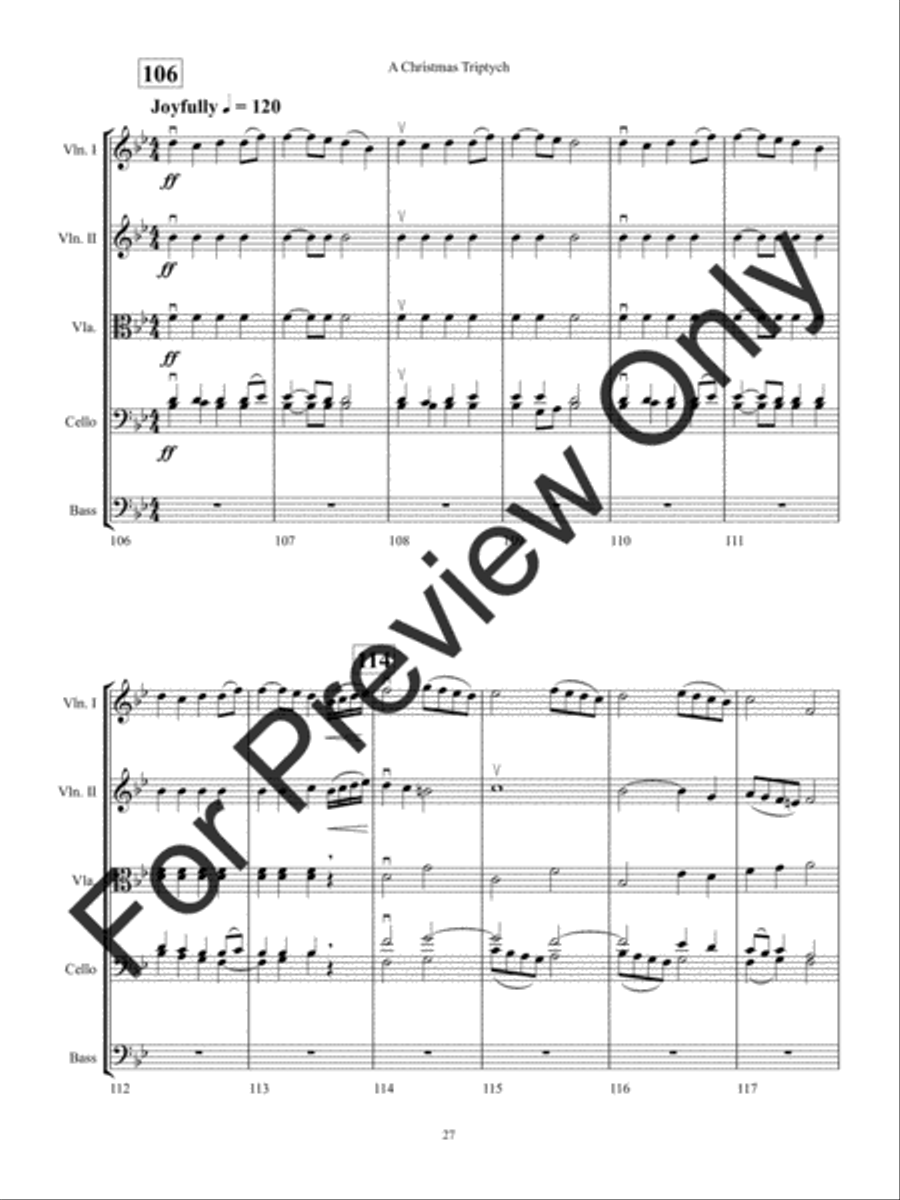 A Christmas Triptych A Christmas Triptych String Orchestra scores gallery preview page 30