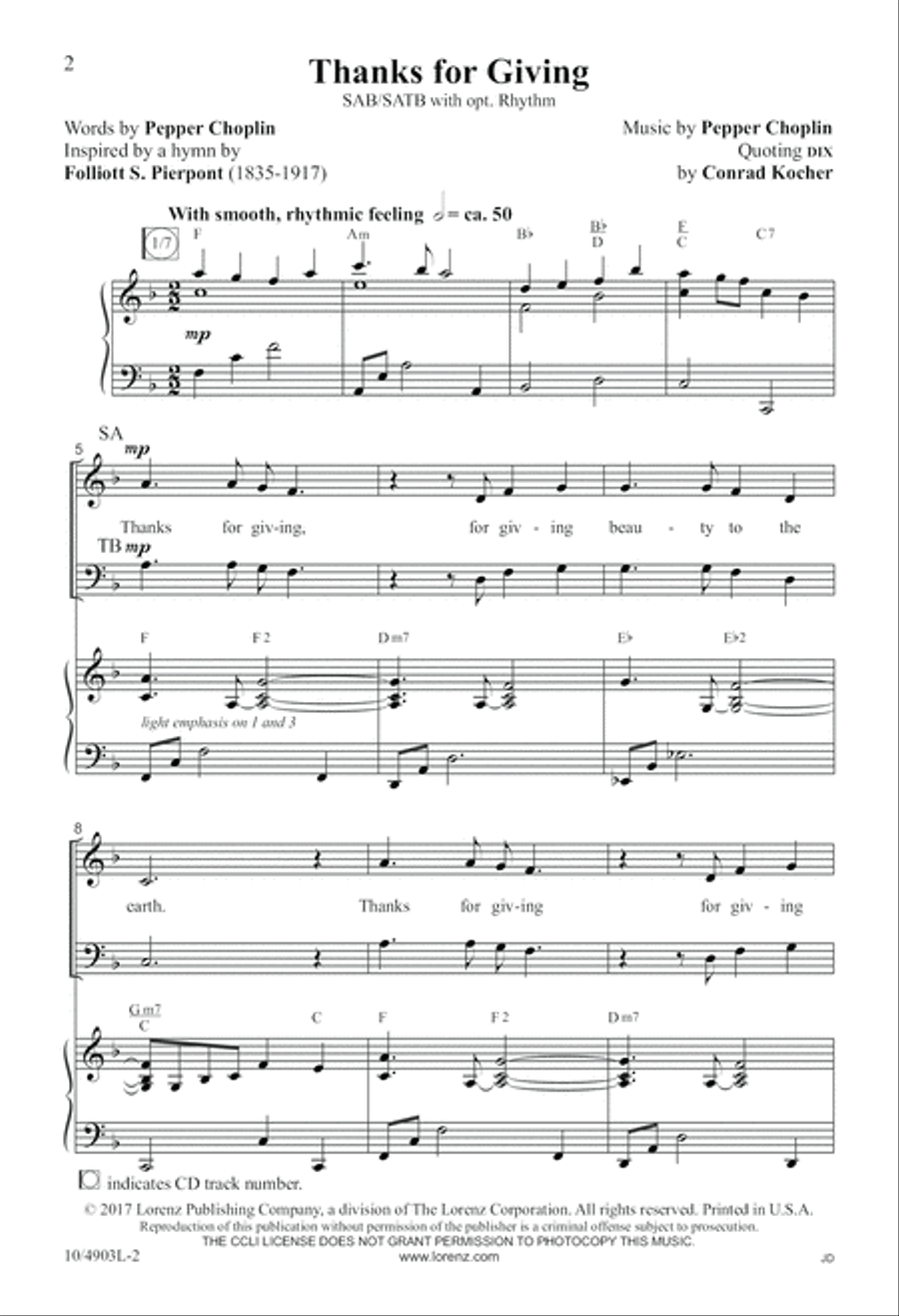 Thanks for Giving 4-Part scores gallery preview page 2