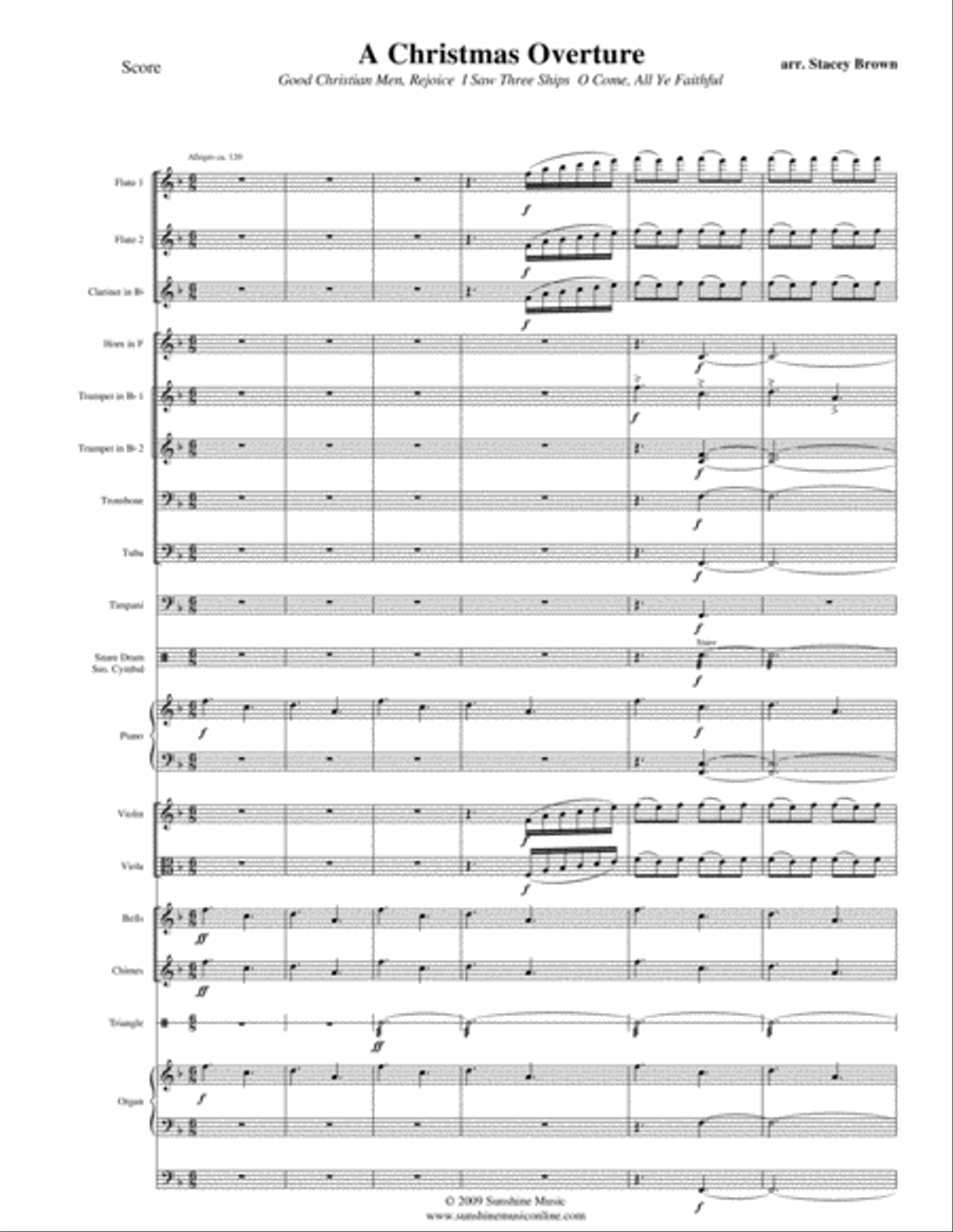 A Christmas Overture Full Orchestra scores gallery preview page 1