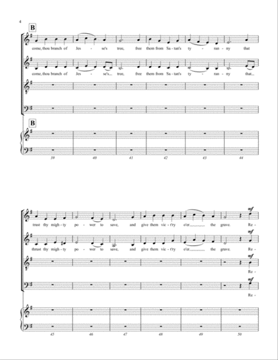 O Come, O Come, Emmanuel O Come, O Come, Emmanuel 4-Part scores gallery preview page 4