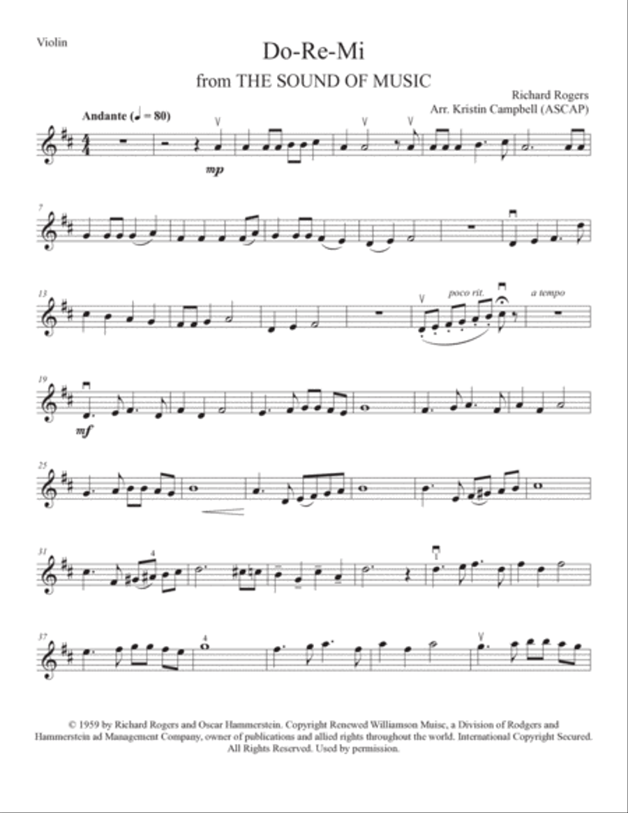 Do-re-mi Violin Solo scores gallery preview page 2