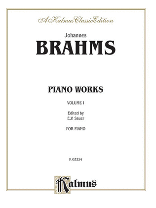 Book cover for Piano Works (Op. 1 to Op. 24), Volume 1
