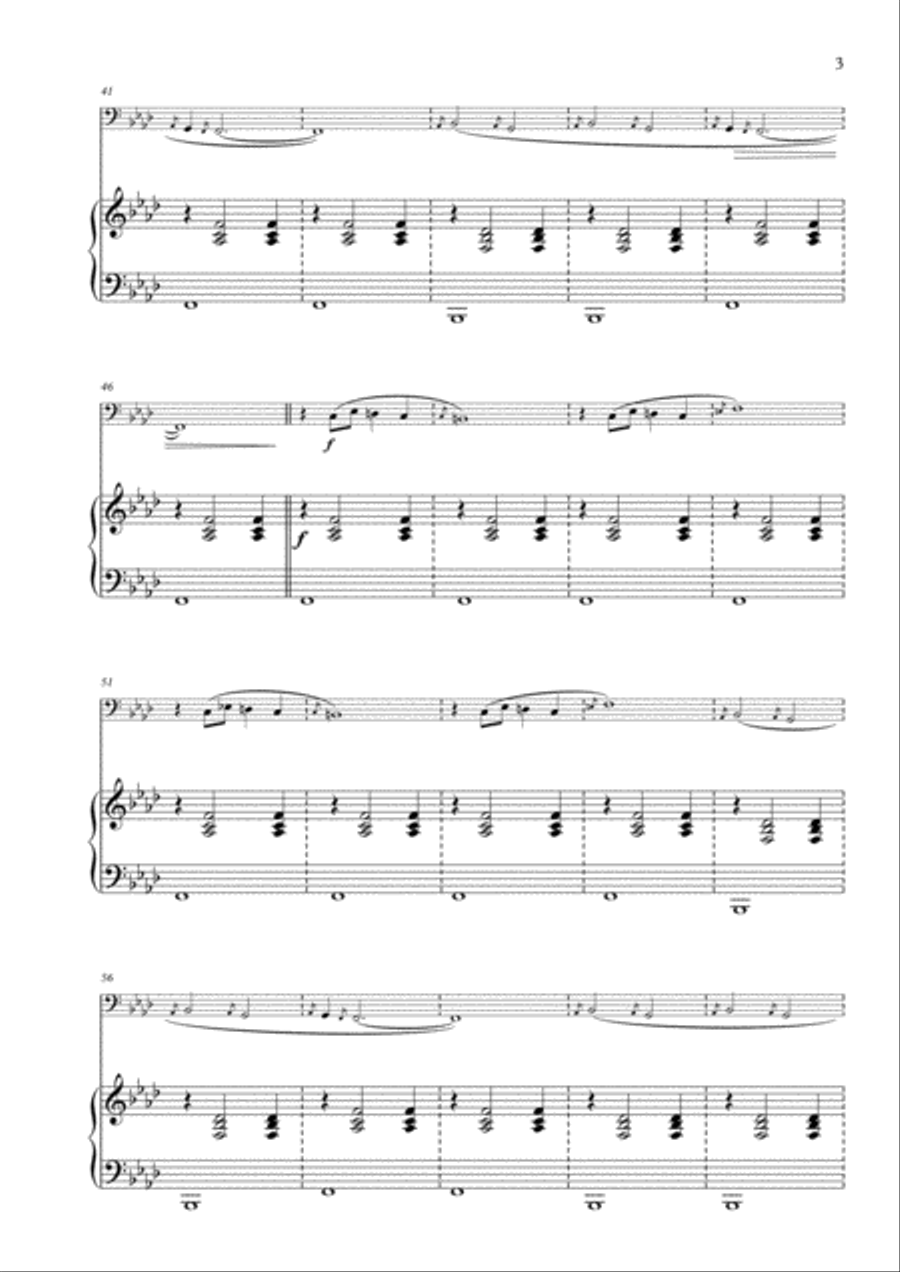 Gnossienne No. 1 arranged for Bassoon and Piano Small Ensemble scores gallery preview page 5