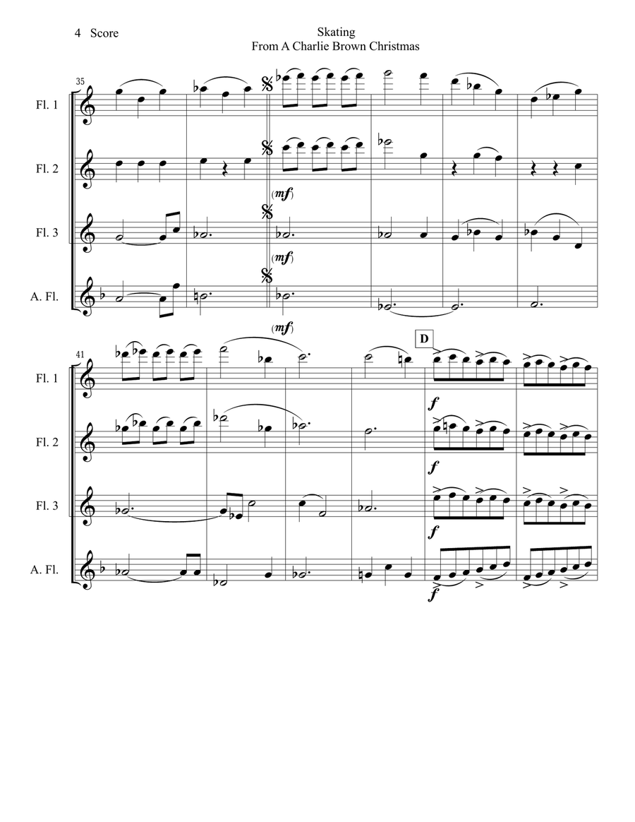 Skating Skating Woodwind Ensemble scores gallery preview page 5