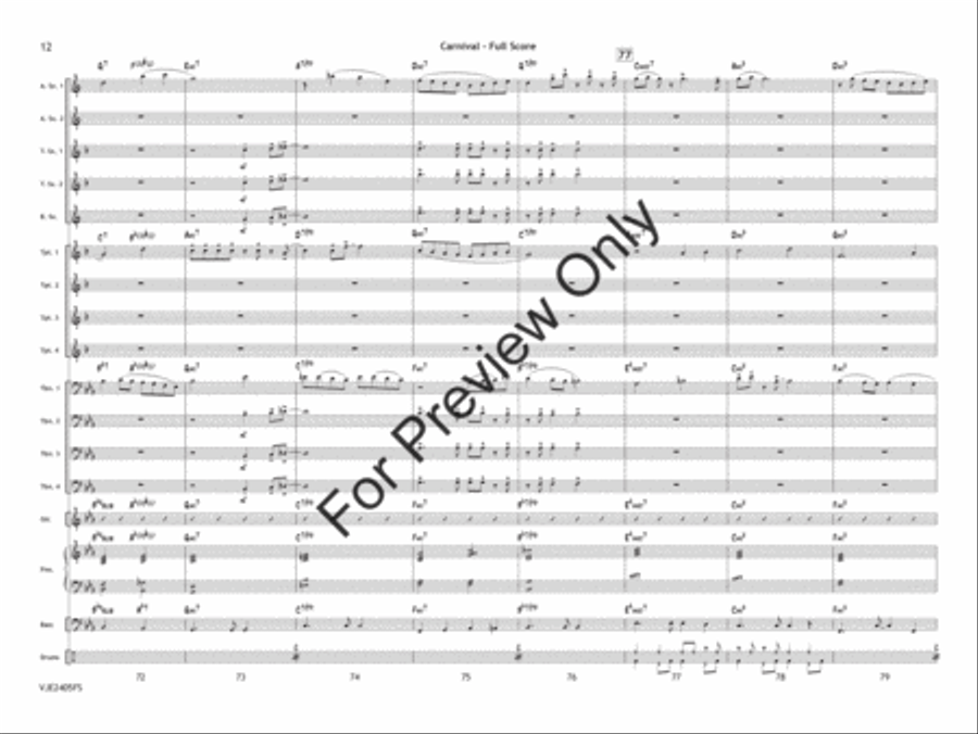 Carnival Jazz Ensemble scores gallery preview page 13