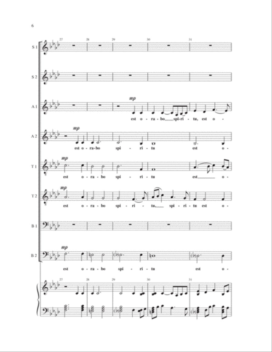 Cum Laude Ego Canto (With Praise I Will Sing) Divisi scores gallery preview page 6