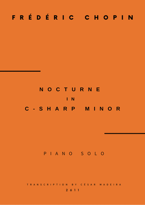 Book cover for Nocturne No.20 in C Sharp minor - Piano Solo - Original Version (Full Score)