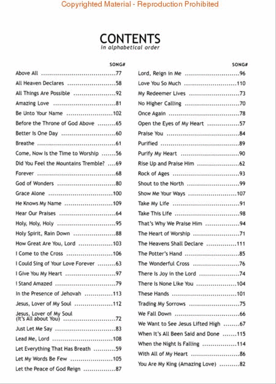 More Songs for Praise & Worship 2 - Singalong Book (Piano/Guitar/Vocal) Piano, Vocal, Guitar scores gallery preview page 2