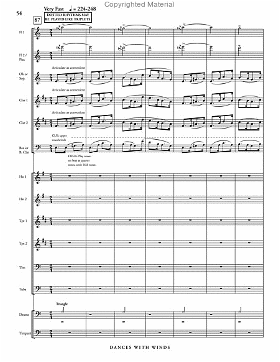 Dances with Winds Dances with Winds Concert Band scores gallery preview page 60