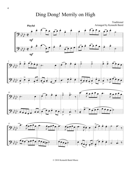 Christmas Duets - Volume 2 - for Bass Clef Wind Instruments (Trombones, Euphoniums, and/or Bassoons) image number null