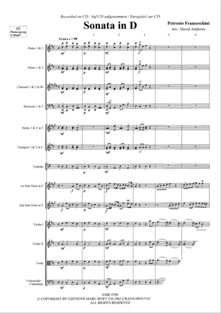 Sonata in D Orchestra scores gallery preview page 4