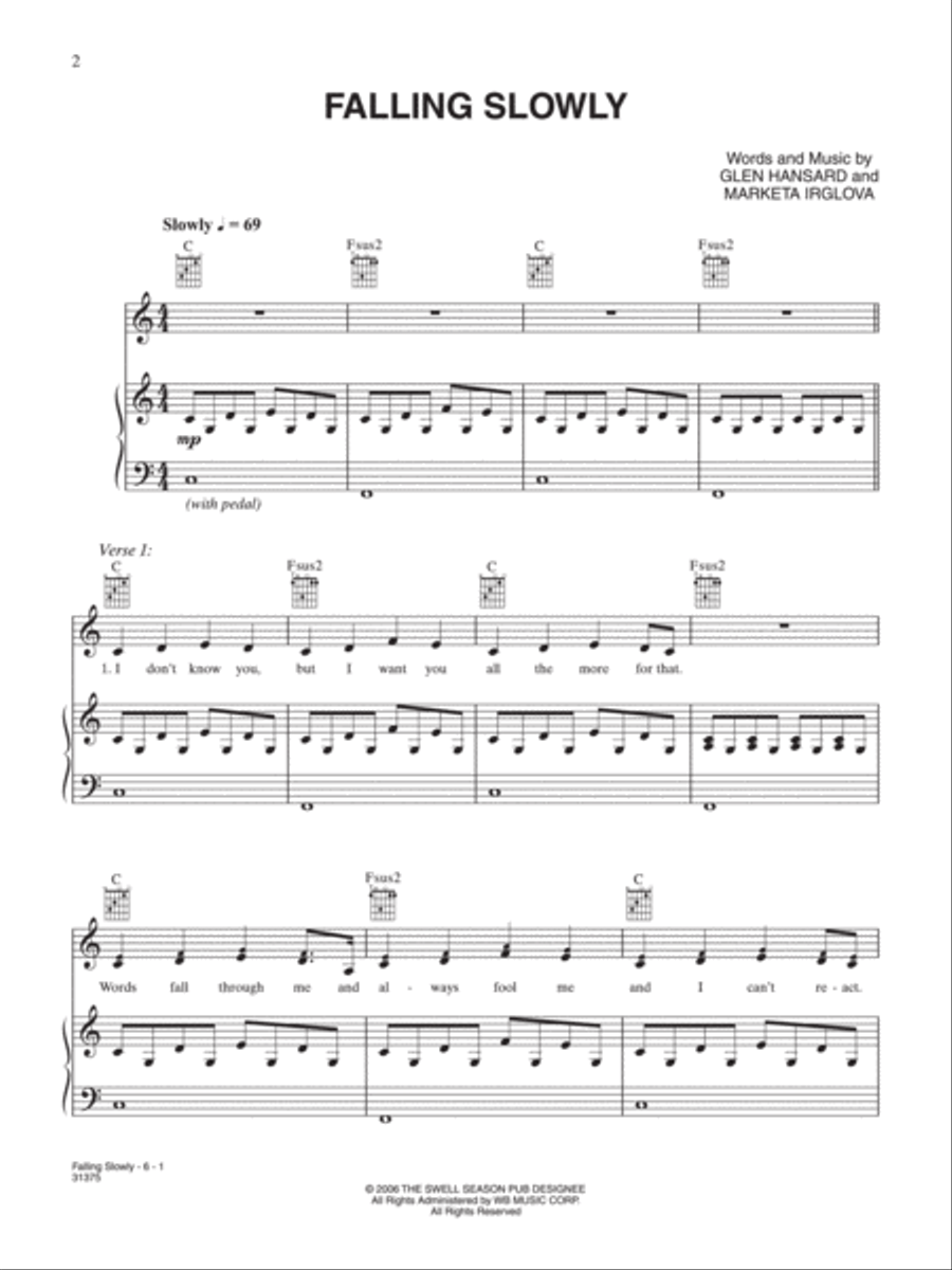 Falling Slowly (from the motion picture Once) Small Ensemble scores gallery preview page 2