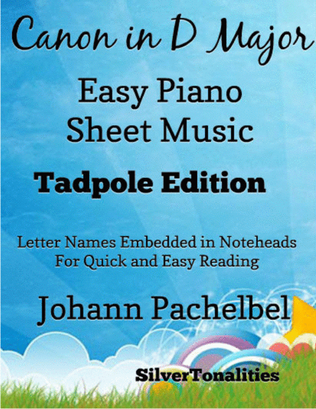 Book cover for Canon in D Major Easy Piano Sheet Music 2nd Edition