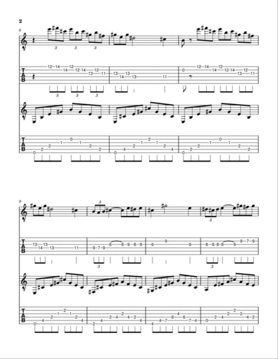 Arabesque No. 1 Acoustic Guitar scores gallery preview page 2