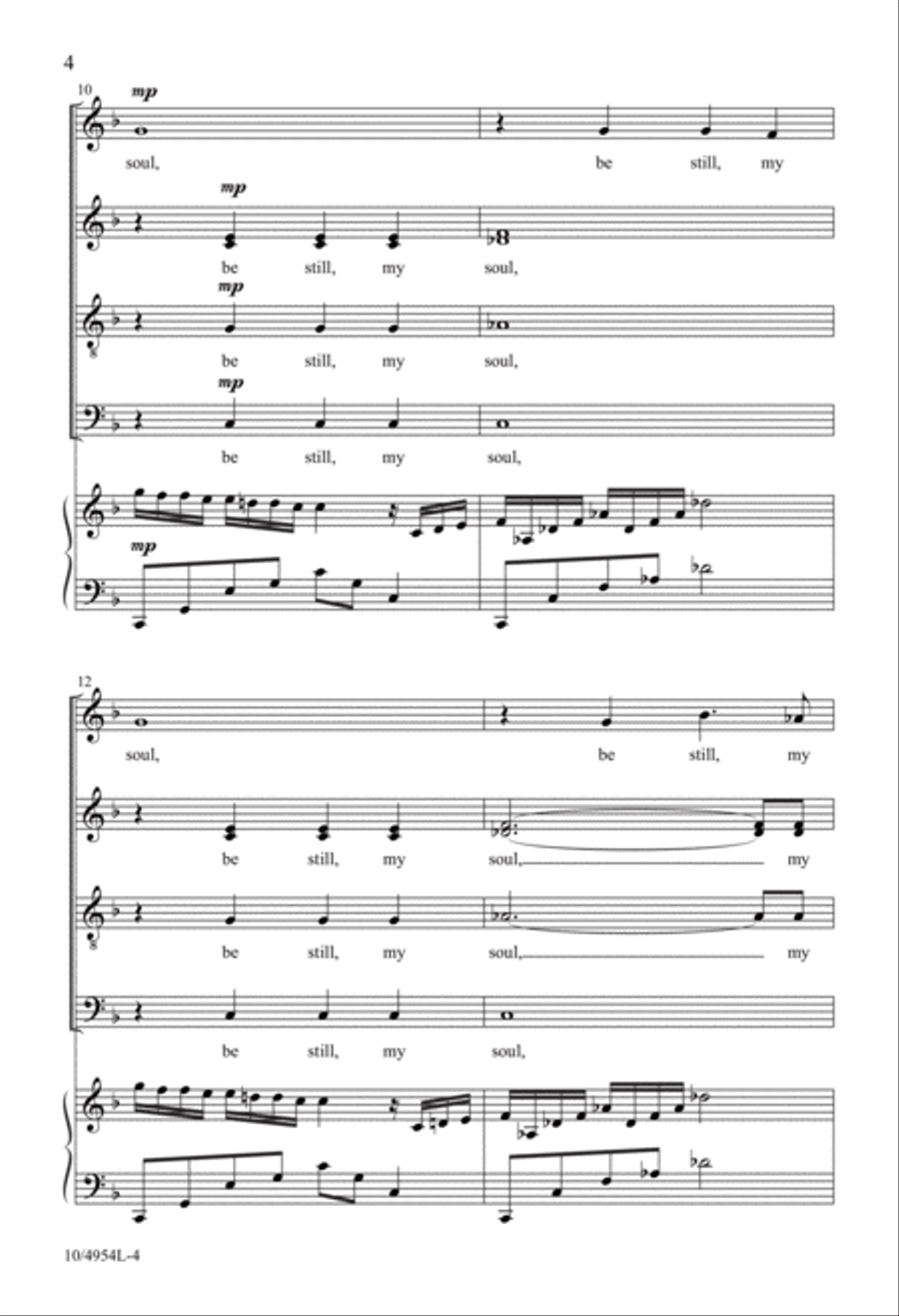 Be Still, My Soul Be Still, My Soul 4-Part scores gallery preview page 4